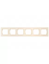 Рамка 6-а горизонтальна Luxel JAZZ (9326) кремова