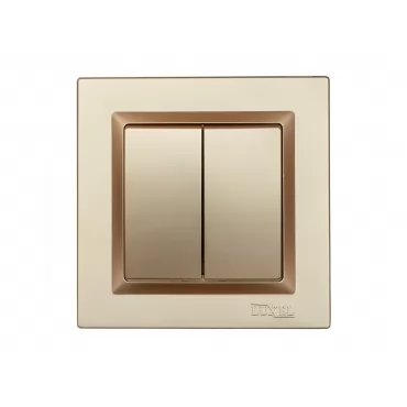 Выключатель двойной Luxel JAZZ (9603) Бронзовый