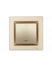 Вимикач з підсвічуванням Luxel JAZZ (9605) Бронзовий 