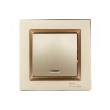 Выключатель с подсветкой Luxel JAZZ (9605) Бронзовый
