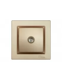 Розетка телевізійна Luxel JAZZ (9609) Бронзова