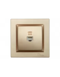 Розетка телефонна Luxel JAZZ (9610) Бронзова