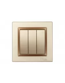 Выключатель тройной Luxel JAZZ (9613) Бронзовый