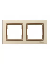 Рамка 2-а горизонтальна Luxel JAZZ (9622) Бронзова