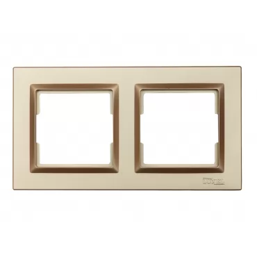 Рамка 2-я горизонтальная Luxel JAZZ (9622) Бронзовая