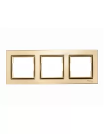 Рамка 3-а горизонтальна Luxel JAZZ (9623) Бронзова