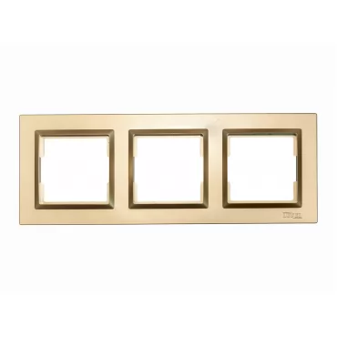 Рамка 3-я горизонтальная Luxel JAZZ (9623) Бронзовая