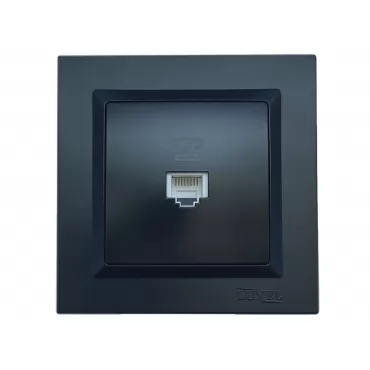 Розетка телефонная Luxel JAZZ (9110) Черная