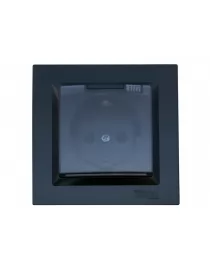 Розетка із заземленням та кришкою Luxel JAZZ (9111) Чорна