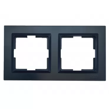 Рамка 2-я горизонтальная Luxel JAZZ (9122) Черная