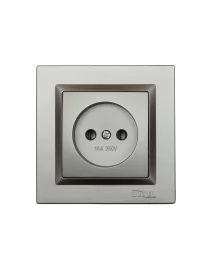 Розетка одинарная Luxel JAZZ (9701) Графитовая