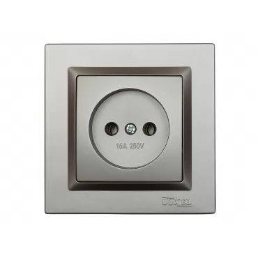 Розетка одинарная Luxel JAZZ (9701) Графитовая