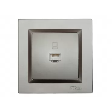 Компьютерная розетка Luxel JAZZ (9727) Графитовая