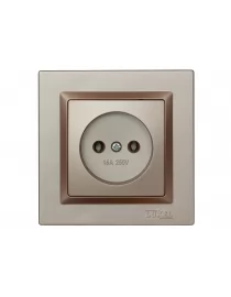 Розетка одинарная Luxel JAZZ (9201) Терракотовая