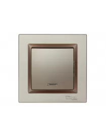 Вимикач з підсвічуванням Luxel JAZZ (9205) Теракотовий