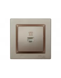 Розетка телефонна Luxel JAZZ (9210) Теракотова