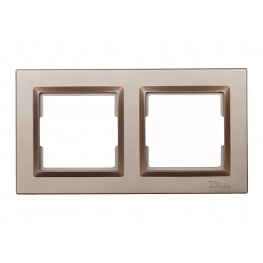 Рамка 2-я горизонтальная Luxel JAZZ (9222) Терракотоваявая