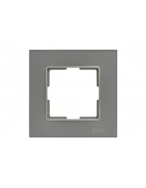 Рамка одинарна скляна горизонтальна JAZZ graphite pearl (0721) Графітова