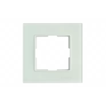 Рамка одинарная стеклянная горизонтальная JAZZ apple white (0021) белая