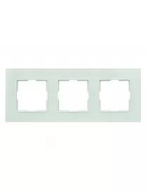 Рамка потрійна скляна горизонтальна JAZZ apple white (0023) біла