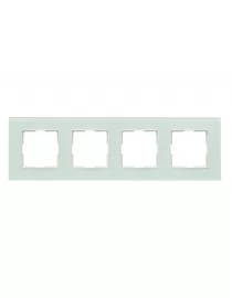 Рамка четверна скляна горизонтальна JAZZ apple white (0024) біла