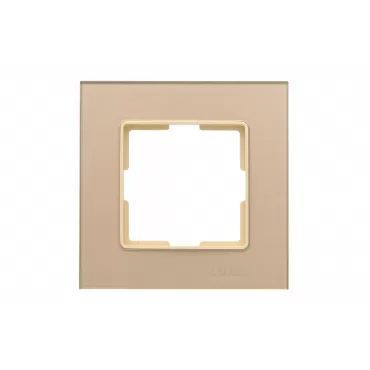 Рамка одинарная стеклянная горизонтальная JAZZ latte (0321) кремовая