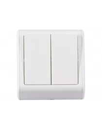 Двойной выключатель Luxel MINIATURE (2053) белый