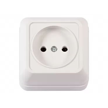 Наружная розетка Luxel OPERA (2001) белая