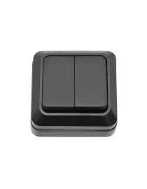 Наружный выключатель двойной OPERA (2103) черный