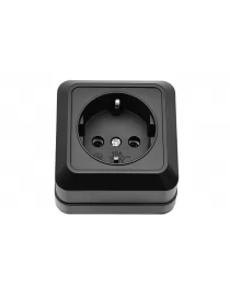 Наружная розетка с заземлением OPERA (2104) чурный