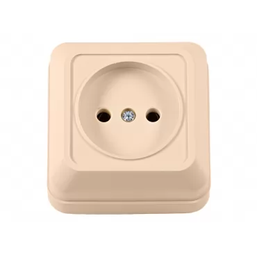Наружная Розетка Luxel OPERA (2301) кремовая