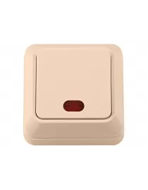 Наружный выключатель с подсветкой Luxel OPERA (2305) кремовый