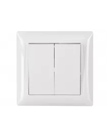 Выключатель двойной Luxel PRIMERA (3003) белый