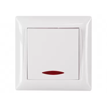 Выключатель с подсветкой Luxel PRIMERA (3005) белый