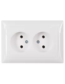 Розетка подвійна Luxel PRIMERA (3007) біла