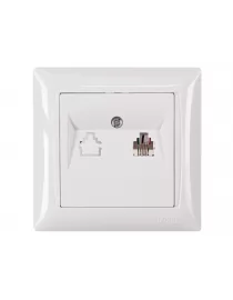 Розетка телефонна Luxel PRIMERA (3010) біла