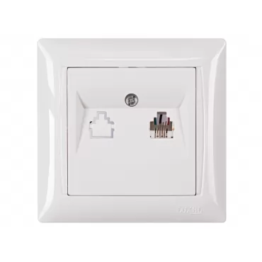 Розетка телефонная Luxel PRIMERA (3010) белая
