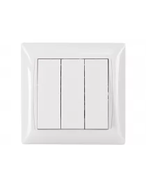 Выключатель тройной Luxel PRIMERA (3013) белый