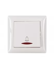 Кнопка звонка с подсветкой Luxel PRIMERA  (3018) белая