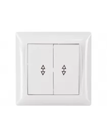 Выключатель проходной  двойной Luxel PRIMERA (3019) белый