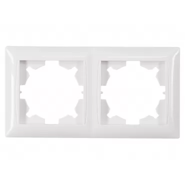 Рамка 2-я горизонтальная Luxel PRIMERA (3022) белая