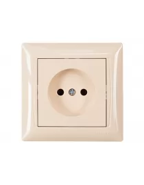 Розетка одинарна Luxel PRIMERA (3301) кремова