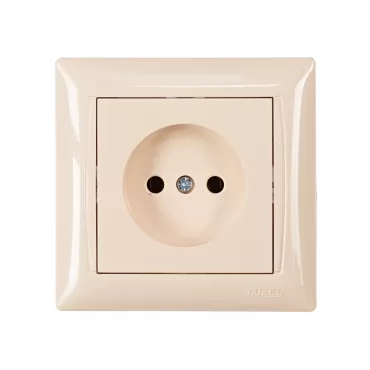 Розетка одинарная Luxel PRIMERA (3301) кремовая