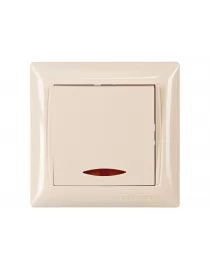 Выключатель с подсветкой Luxel PRIMERA (3305) кремовый