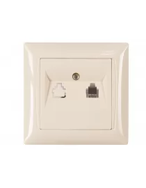 Розетка телефонна Luxel PRIMERA (3310) кремова