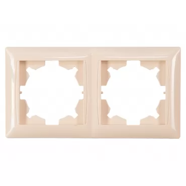 Рамка 2-я горизонтальная Luxel PRIMERA (3322) кремовая