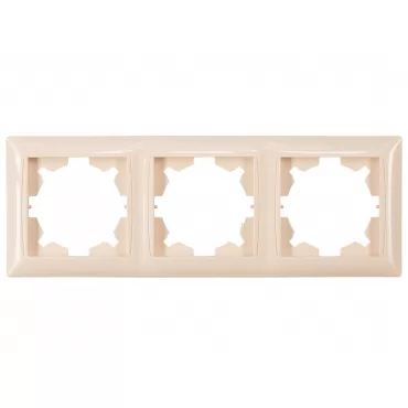 Рамка 3-я горизонтальная Luxel PRIMERA (3323) кремовая