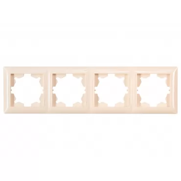 Рамка 4-я горизонтальная Luxel PRIMERA (3324) кремовая