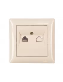 Комп'ютерна розетка Luxel PRIMERA (3327) кремова