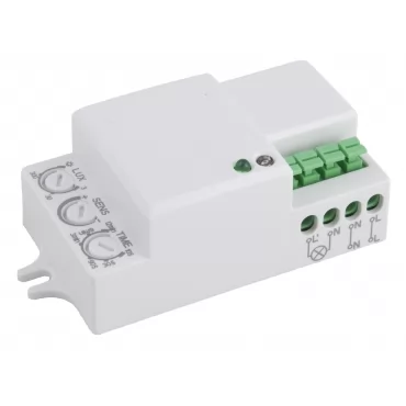 Датчик движения микроволновый Luxel IP20 3-2000 LUX (MW-08W)